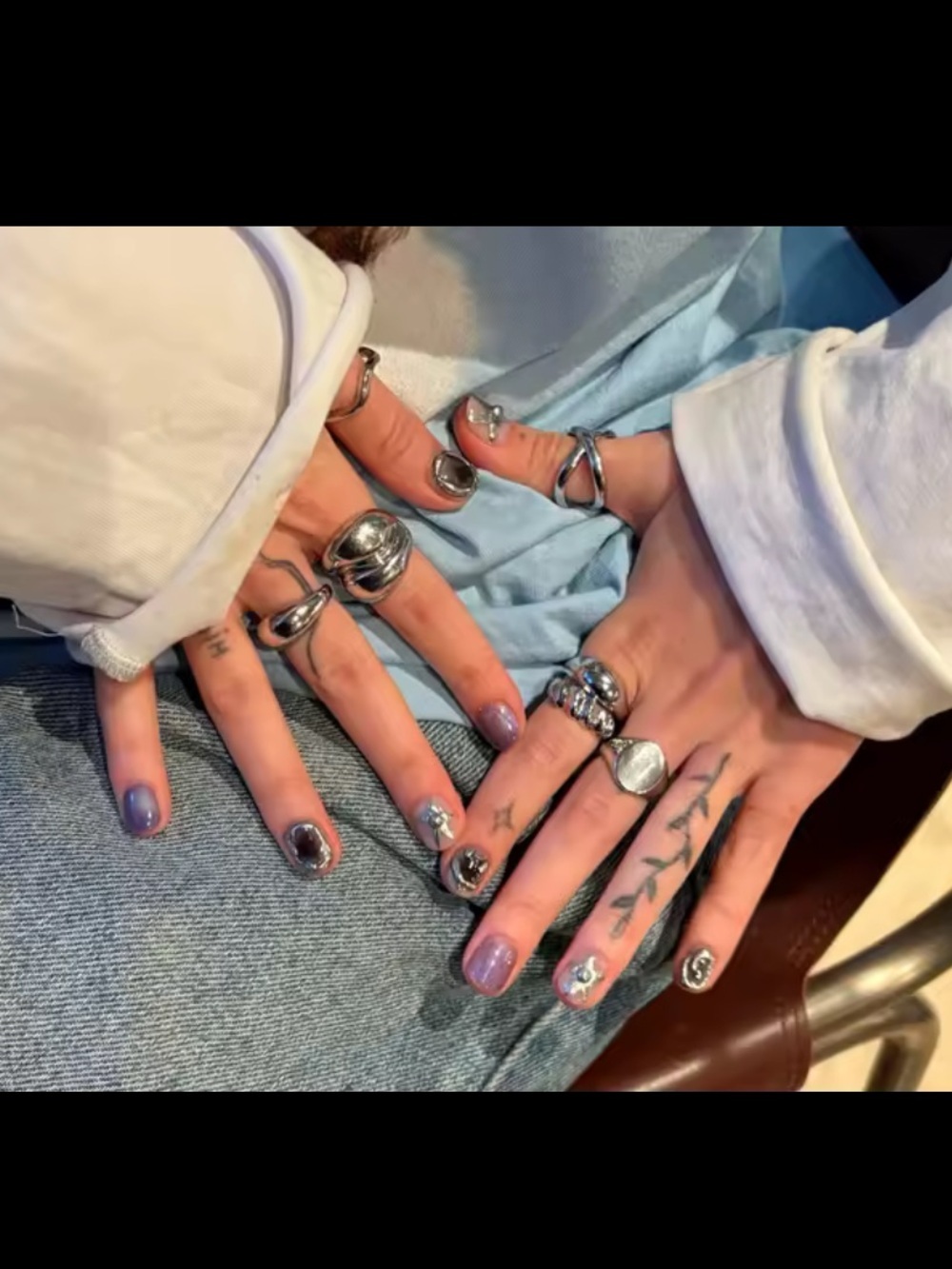 Retro Silver Statement Stackable Rings Set - Picture 7 of 10